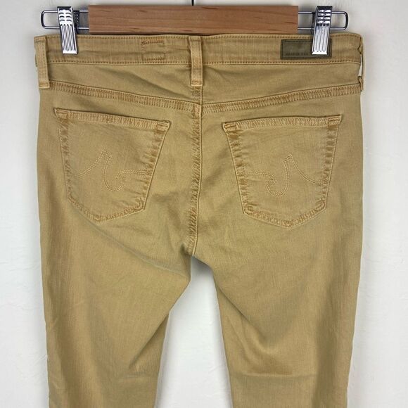 AG ‘The Legging Ankle’ Super Skinny Embroidered Side Panel - Tan - Picture 6 of 7